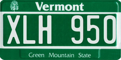 VT license plate XLH950