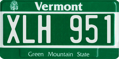 VT license plate XLH951