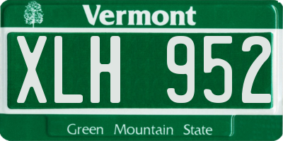 VT license plate XLH952