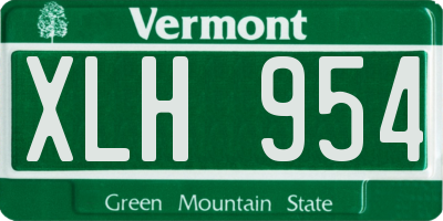 VT license plate XLH954