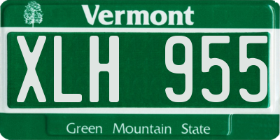 VT license plate XLH955
