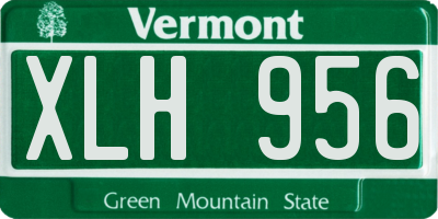 VT license plate XLH956