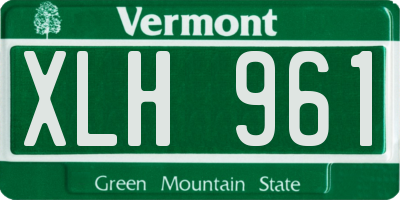 VT license plate XLH961