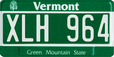 VT license plate XLH964