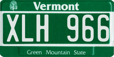 VT license plate XLH966