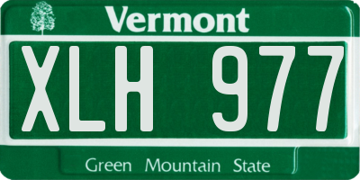 VT license plate XLH977