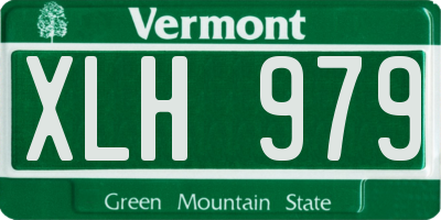VT license plate XLH979