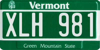 VT license plate XLH981