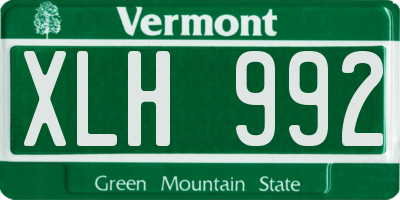 VT license plate XLH992