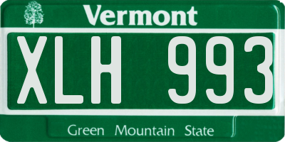 VT license plate XLH993