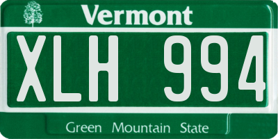VT license plate XLH994