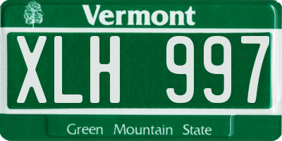 VT license plate XLH997