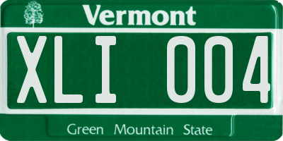 VT license plate XLI004