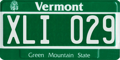 VT license plate XLI029