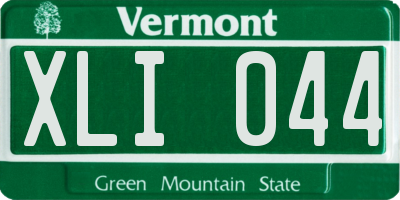 VT license plate XLI044