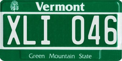 VT license plate XLI046