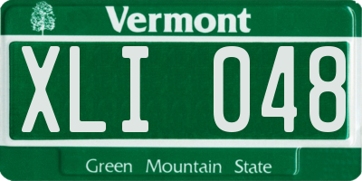 VT license plate XLI048