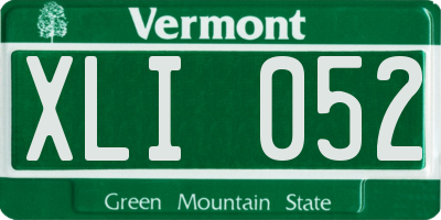 VT license plate XLI052