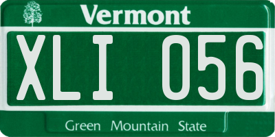 VT license plate XLI056