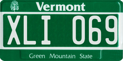 VT license plate XLI069