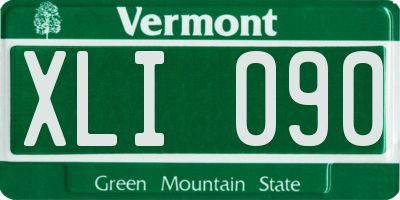 VT license plate XLI090