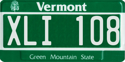 VT license plate XLI108