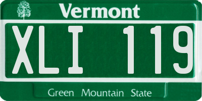 VT license plate XLI119