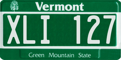 VT license plate XLI127