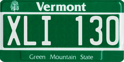 VT license plate XLI130