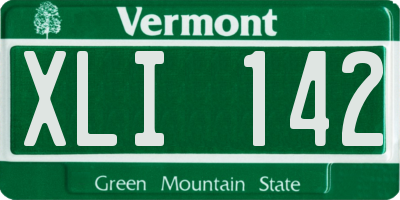 VT license plate XLI142