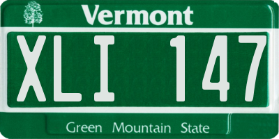 VT license plate XLI147