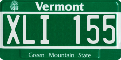VT license plate XLI155