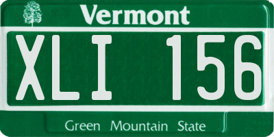 VT license plate XLI156