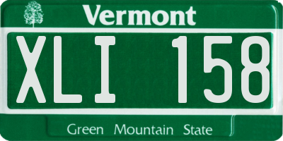 VT license plate XLI158