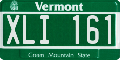 VT license plate XLI161