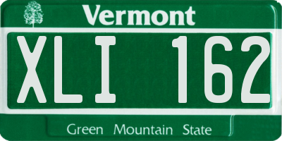VT license plate XLI162