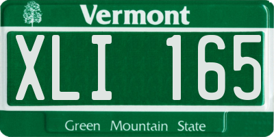 VT license plate XLI165