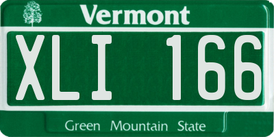 VT license plate XLI166