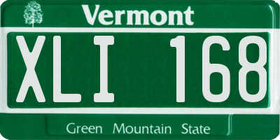 VT license plate XLI168
