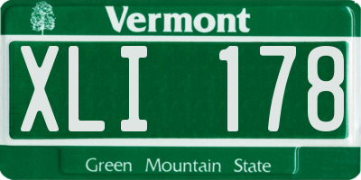 VT license plate XLI178