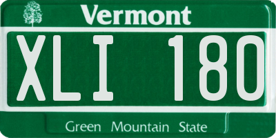 VT license plate XLI180