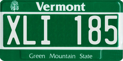 VT license plate XLI185