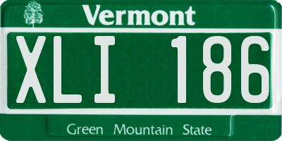 VT license plate XLI186