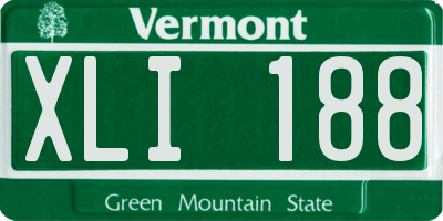 VT license plate XLI188