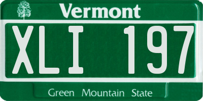 VT license plate XLI197