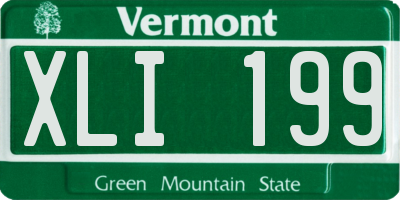 VT license plate XLI199