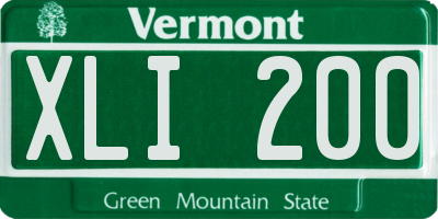 VT license plate XLI200