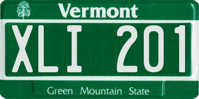 VT license plate XLI201