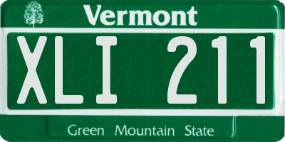 VT license plate XLI211