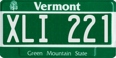 VT license plate XLI221